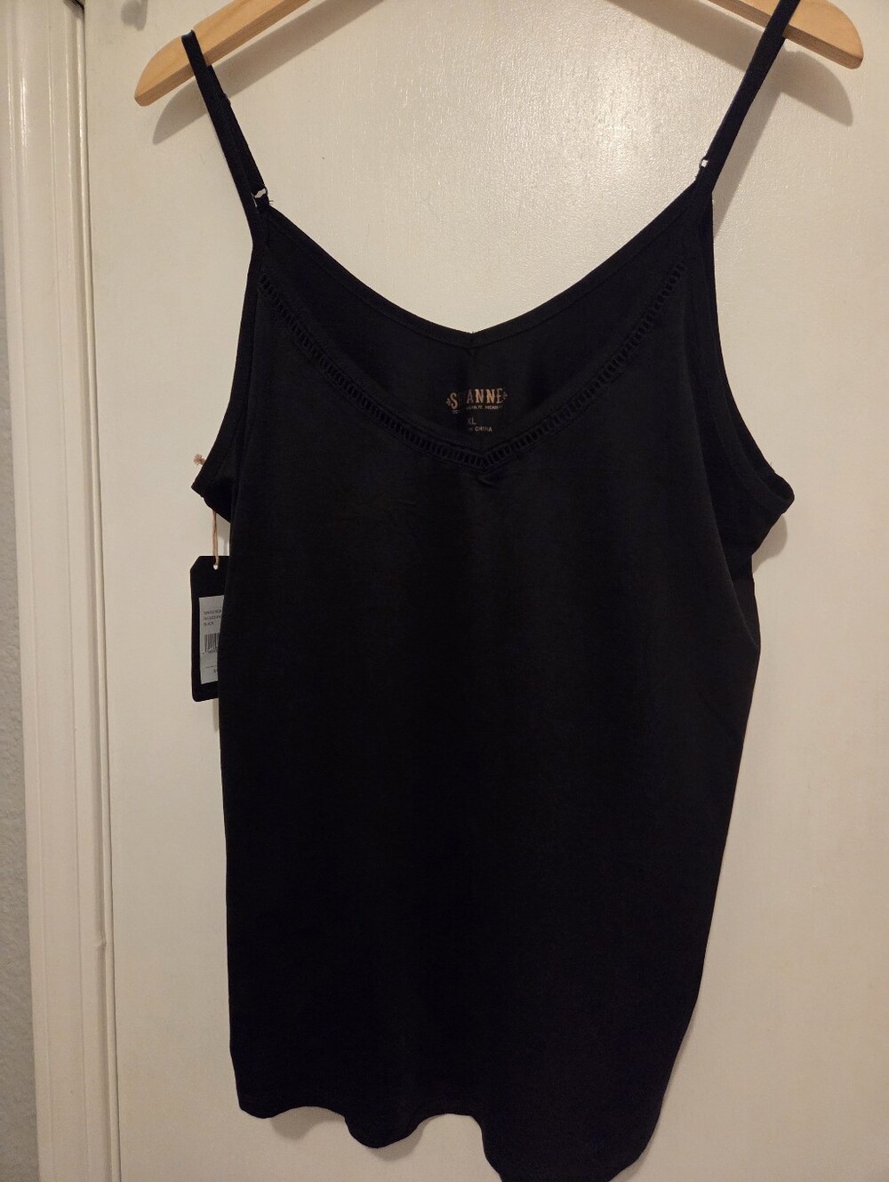 Shyanne Black V-Neck Spaghetti Strap Camisole Top